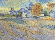 Vincent Van Gogh View of the Church of Saint-Paul de-Mausole (nn04) France oil painting reproduction